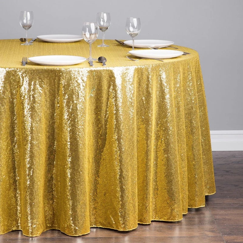 Bluejw Rose Pink Shiny Sequin Tablecloth izable Size Hand Woven Technique for Wedding Birthday & Party Dinners - Image 2